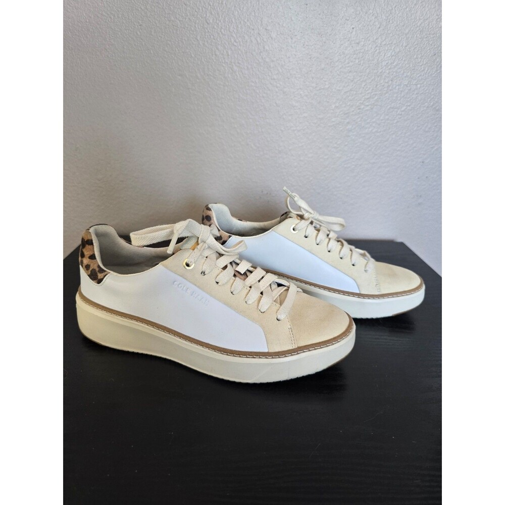 Cole Haan GrandPrø Topspin Leather Platform Sneakers women's size 6.5B‎